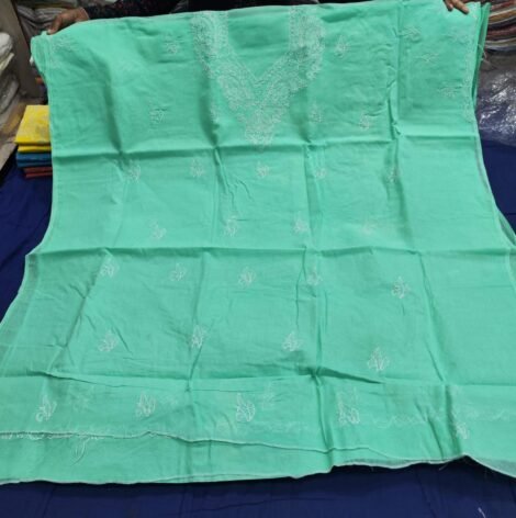 LCF LUCKNOW CHIKAN VOIL COTTON DRESS MATERIAL (FEROZI)